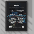 Oasis Sydney Setlist Print - Night Two 8th Nov