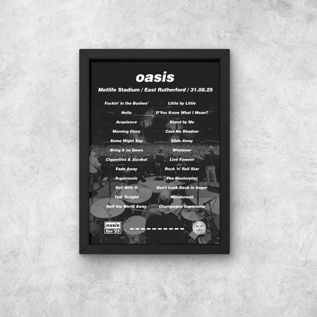 DIGITAL Oasis East Rutherford Setlist Print - Both Dates