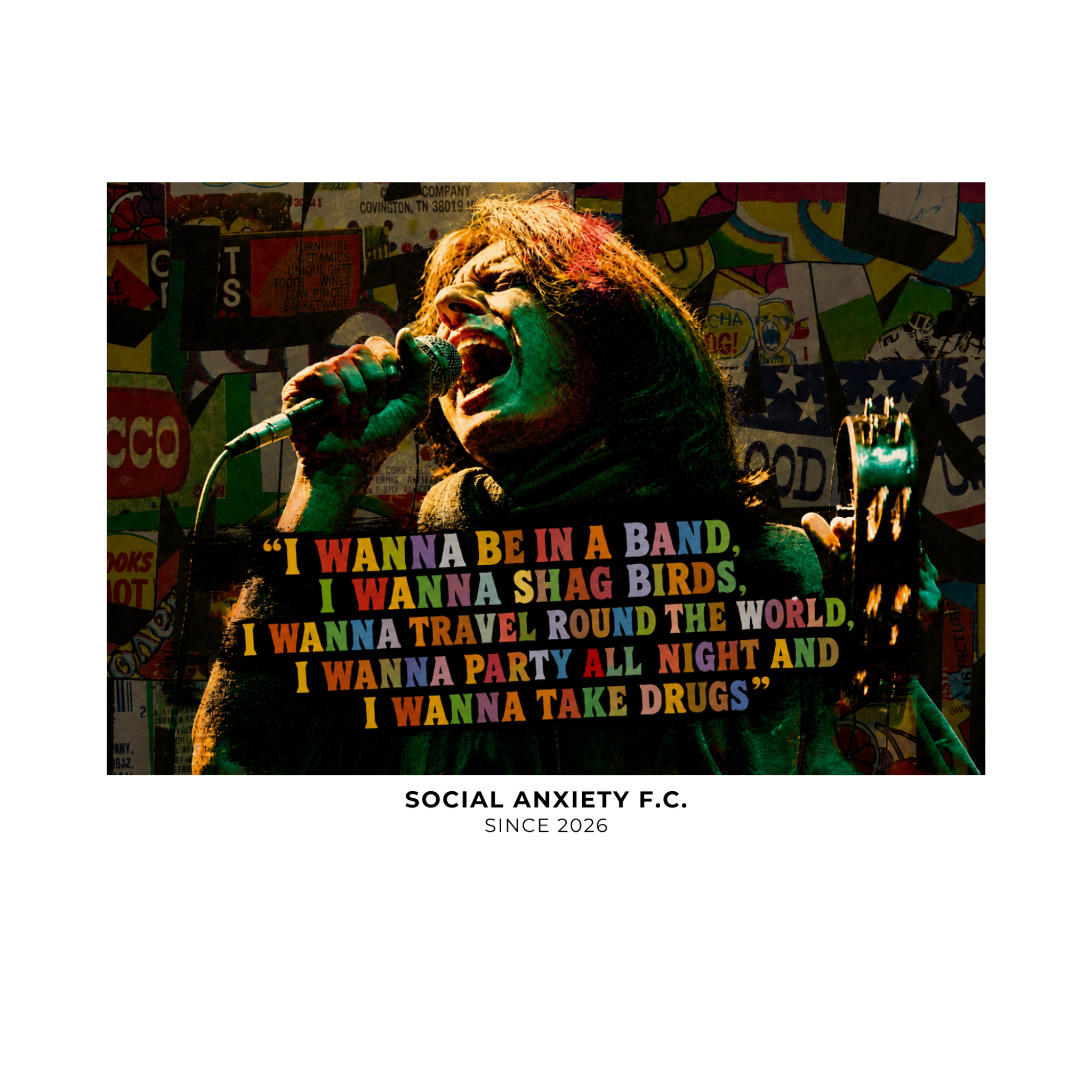 SHAUN RYDER QUOTE // T-Shirt by Social Anxiety F.C.