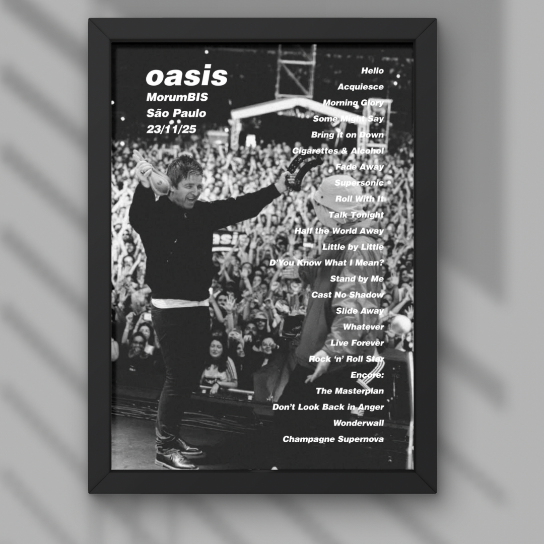 DIGITAL Oasis São Paulo Brazil 23/11/25 Setlist Print