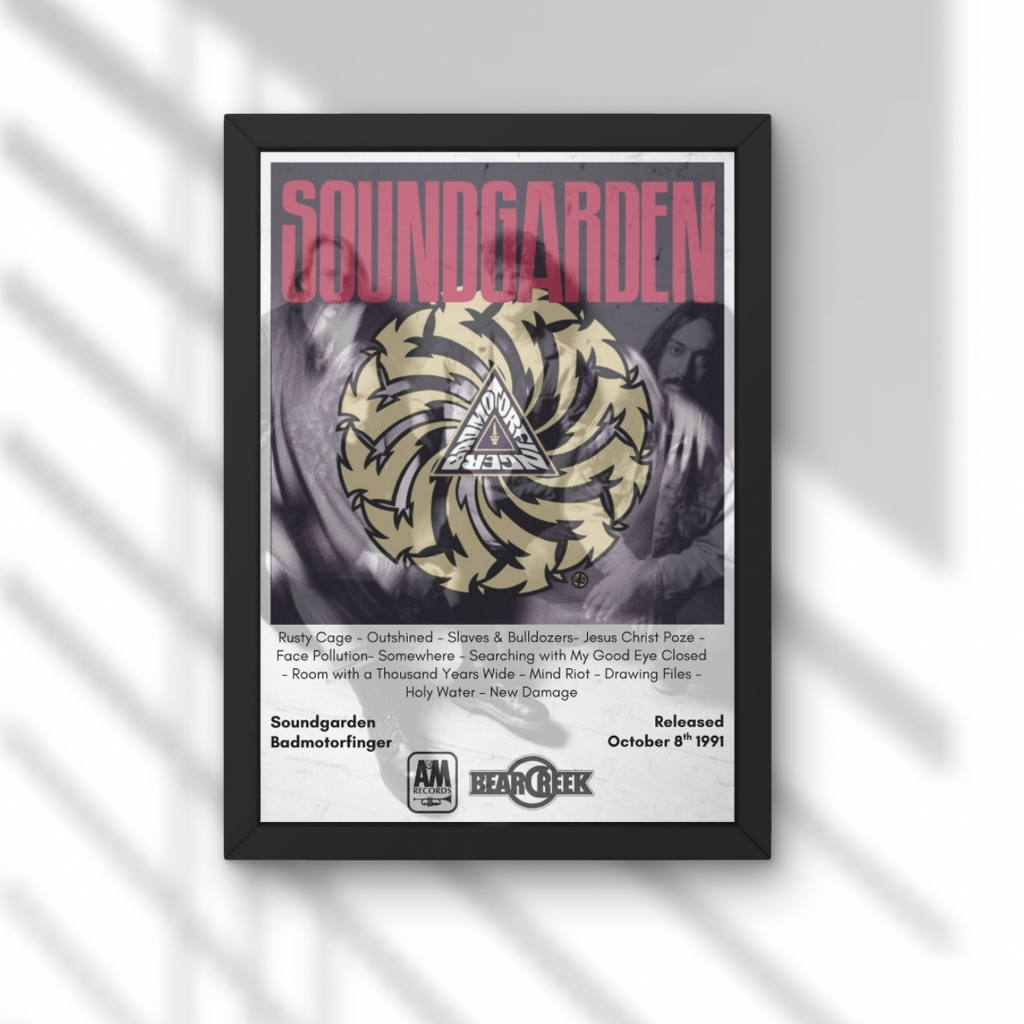 Soundgarden Badmotor Finger Album Print