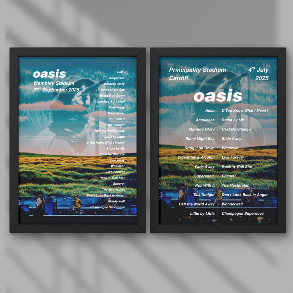 DIGITAL Oasis Setlist Print - All Dates