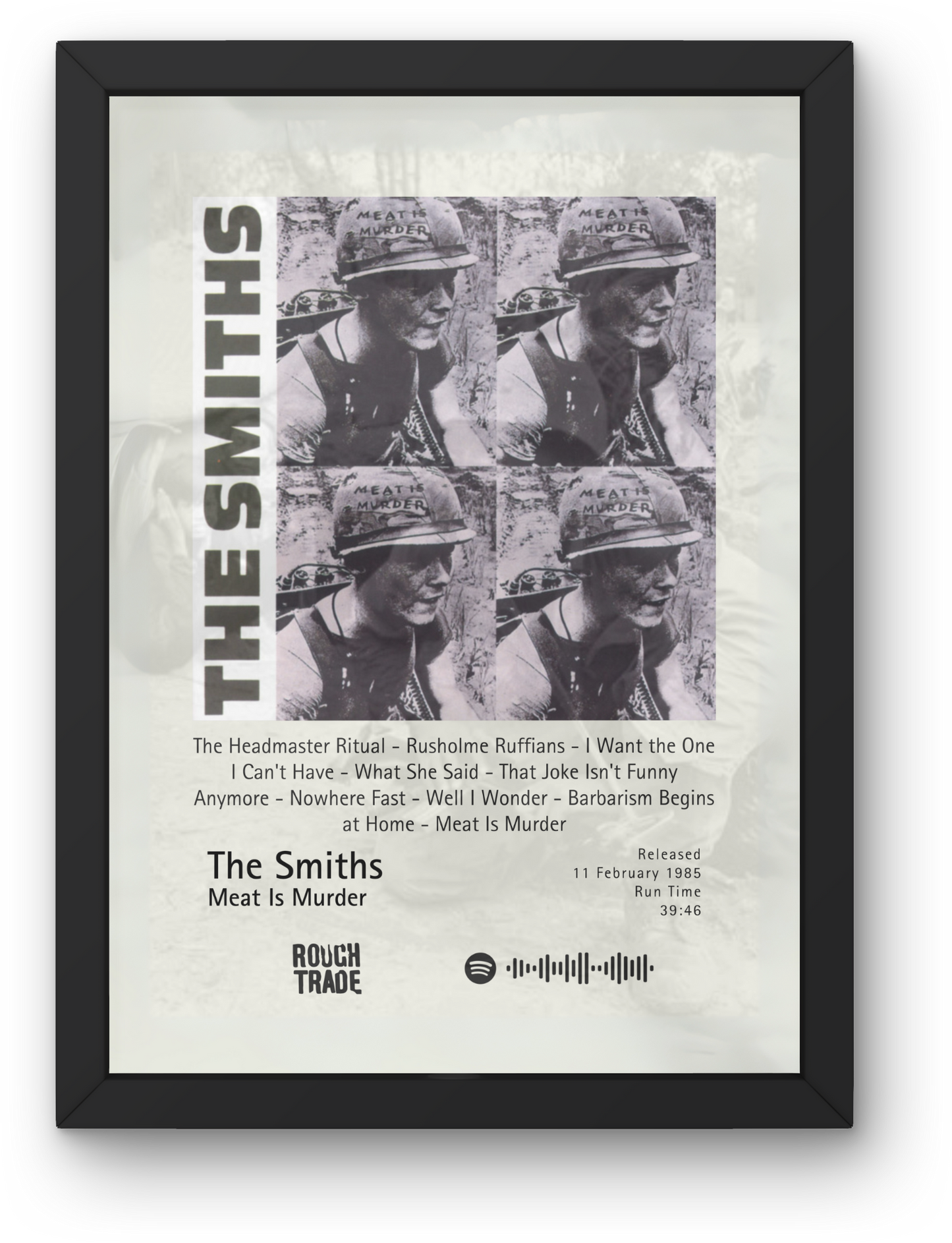 The Smiths Album Posters - All Four Available - A1 to A5 w/frame option