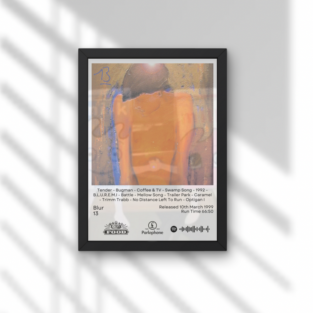 Blur Album Prints - ALL NINE AVAILABLE - A1 to A5 w/Frame Option
