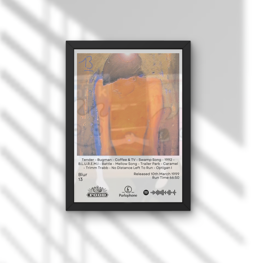 Blur Album Prints - ALL NINE AVAILABLE - A1 to A5 w/Frame Option
