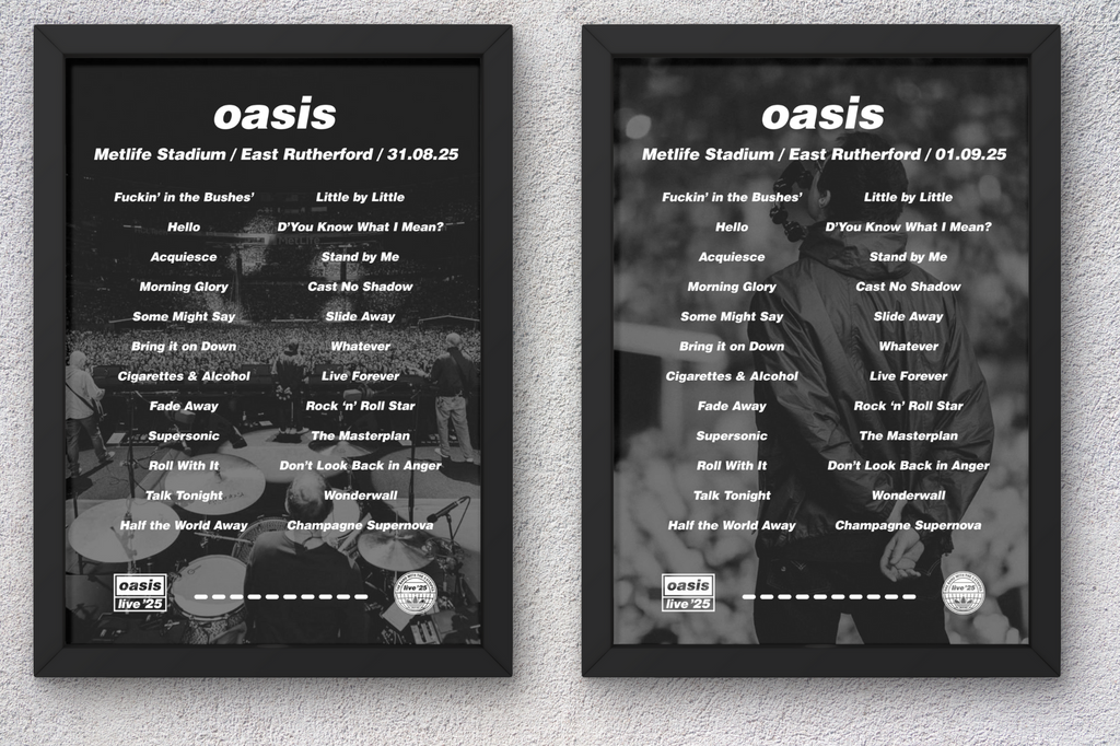 DIGITAL Oasis East Rutherford Setlist Print - Both Dates