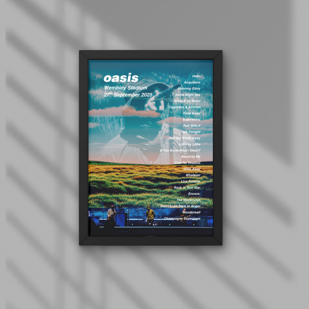 DIGITAL Oasis Setlist Print - All Dates
