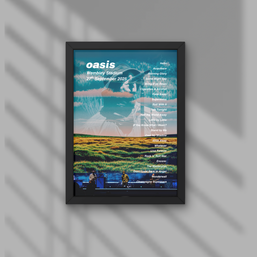 DIGITAL Oasis Setlist Print - All Dates