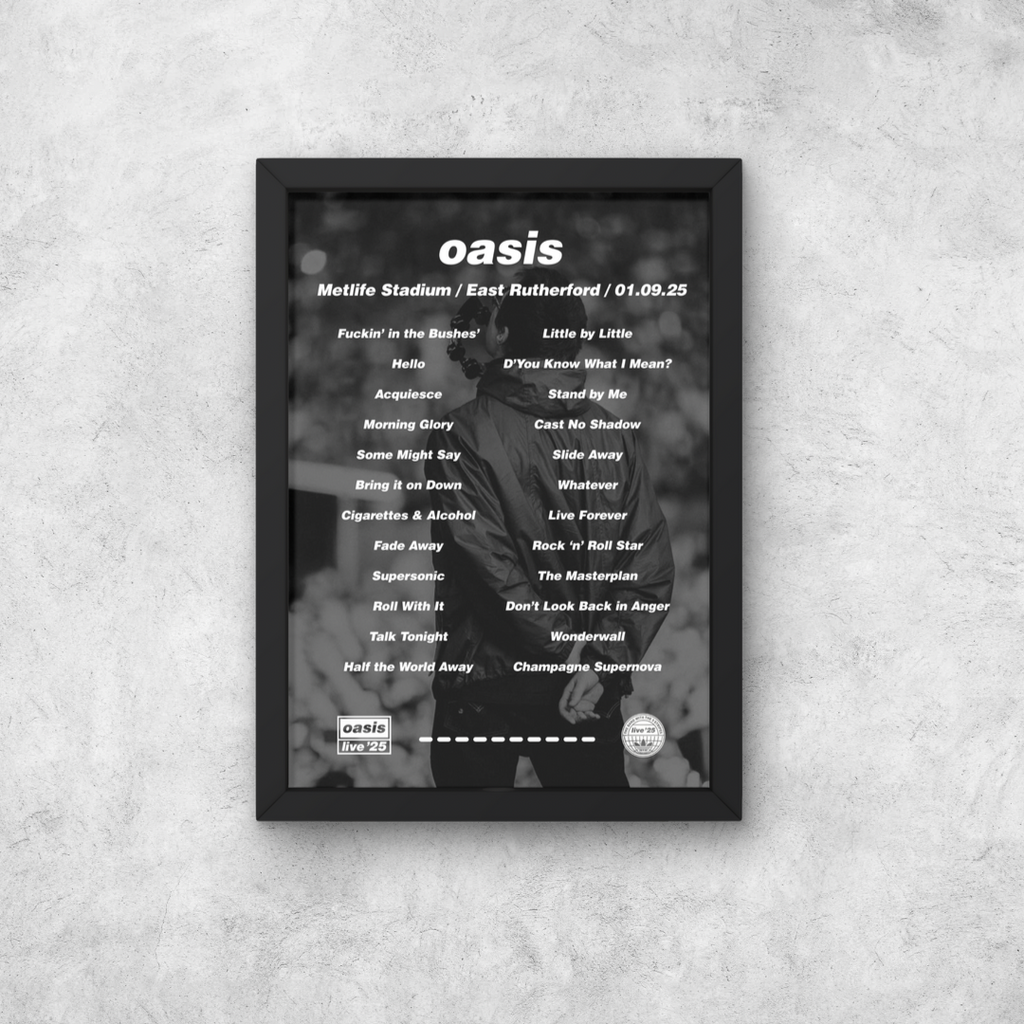 DIGITAL Oasis East Rutherford Setlist Print - Both Dates