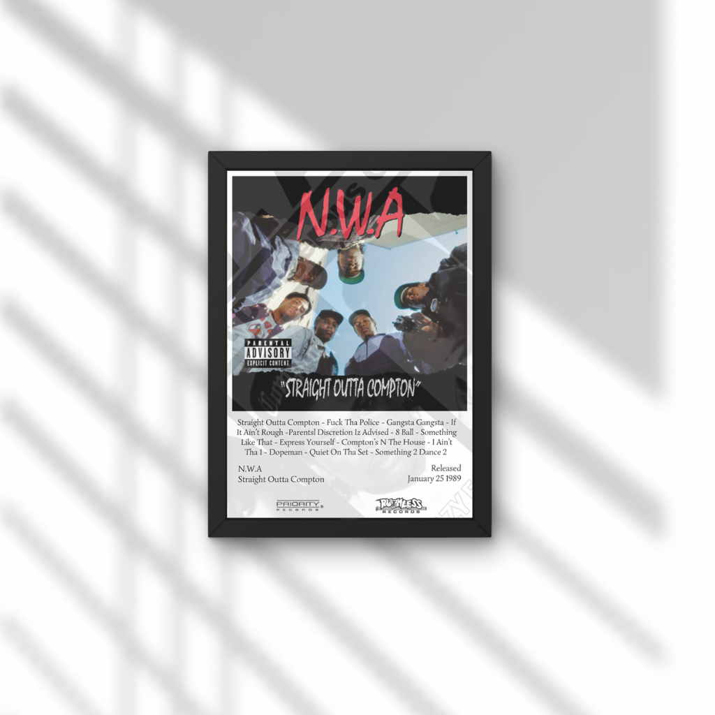NWA Straight Outta Compton Album Print