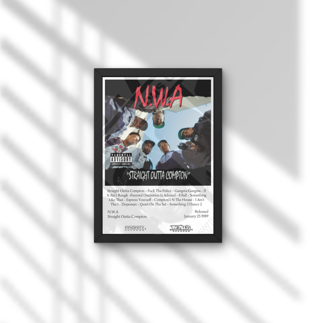NWA Straight Outta Compton Album Print