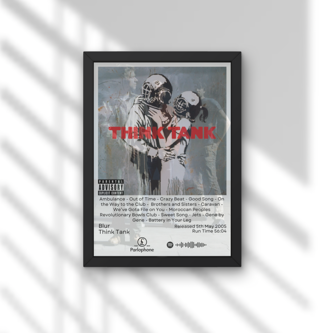 Blur Album Prints - ALL NINE AVAILABLE - A1 to A5 w/Frame Option