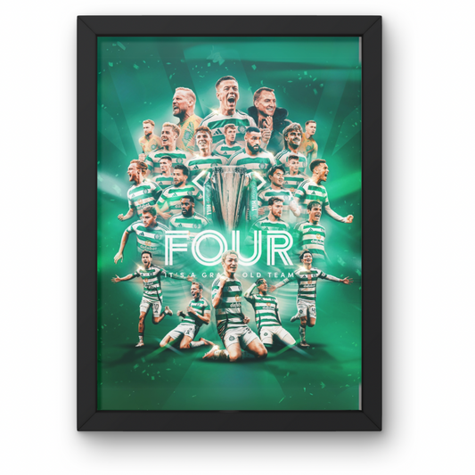 Celtic 24-25 Champions Poster A1-5