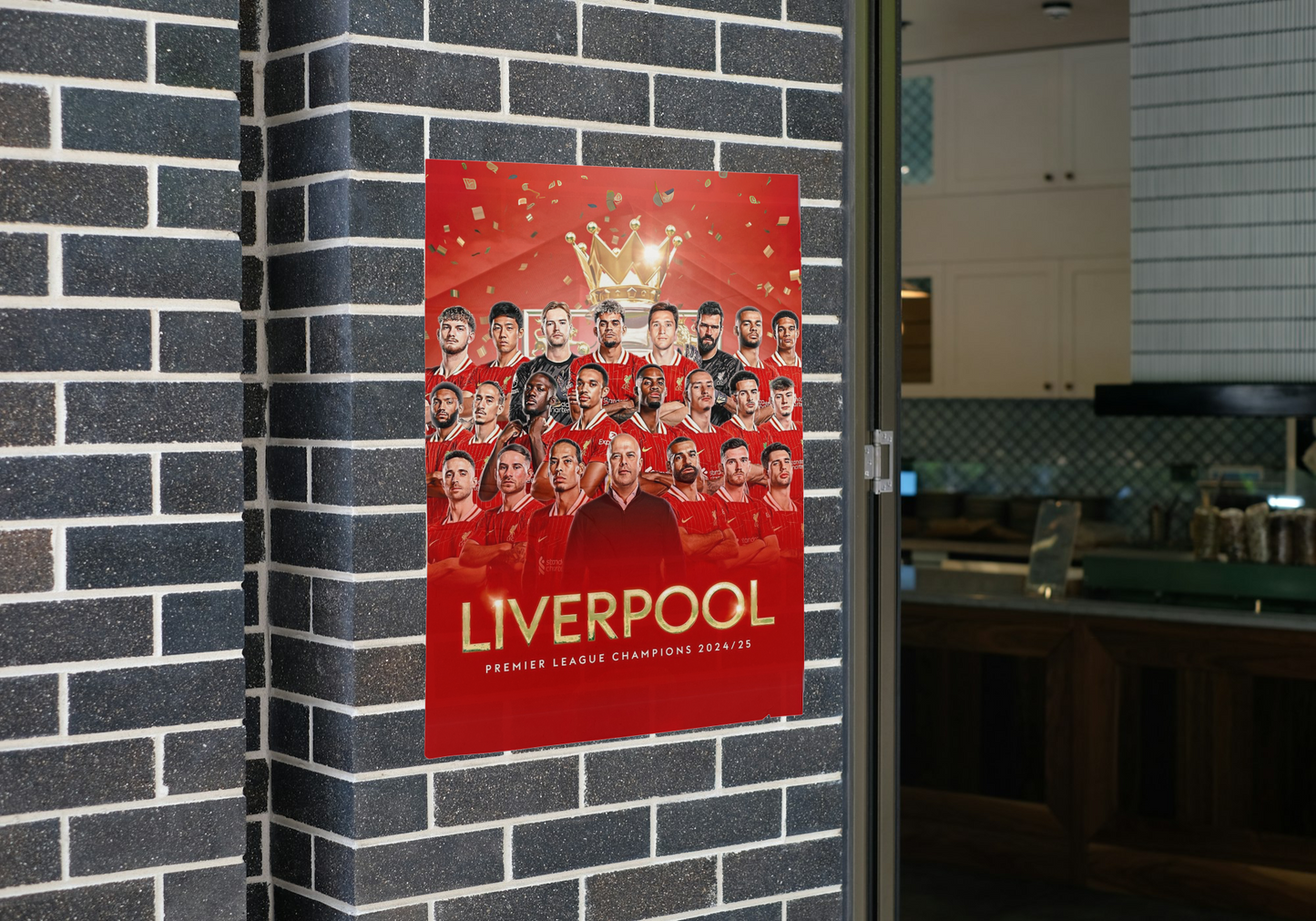 Liverpool Premier League Champions 24/25 Poster A1-5 with Framed Option