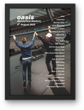 Oasis Edinburgh DIGITAL Setlist Print - All Dates
