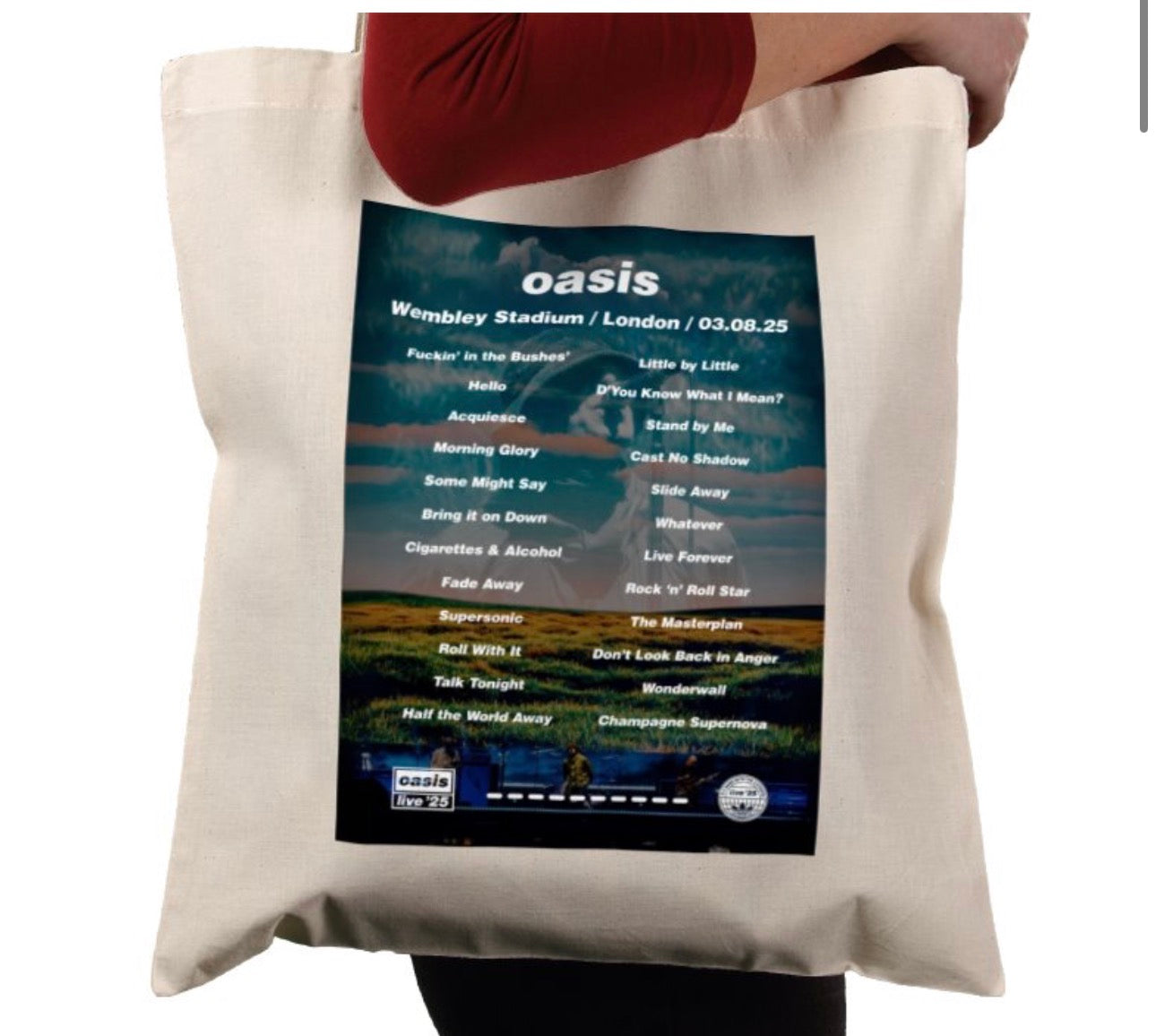 Oasis Wembley Setlist Tote Bag - All Dates