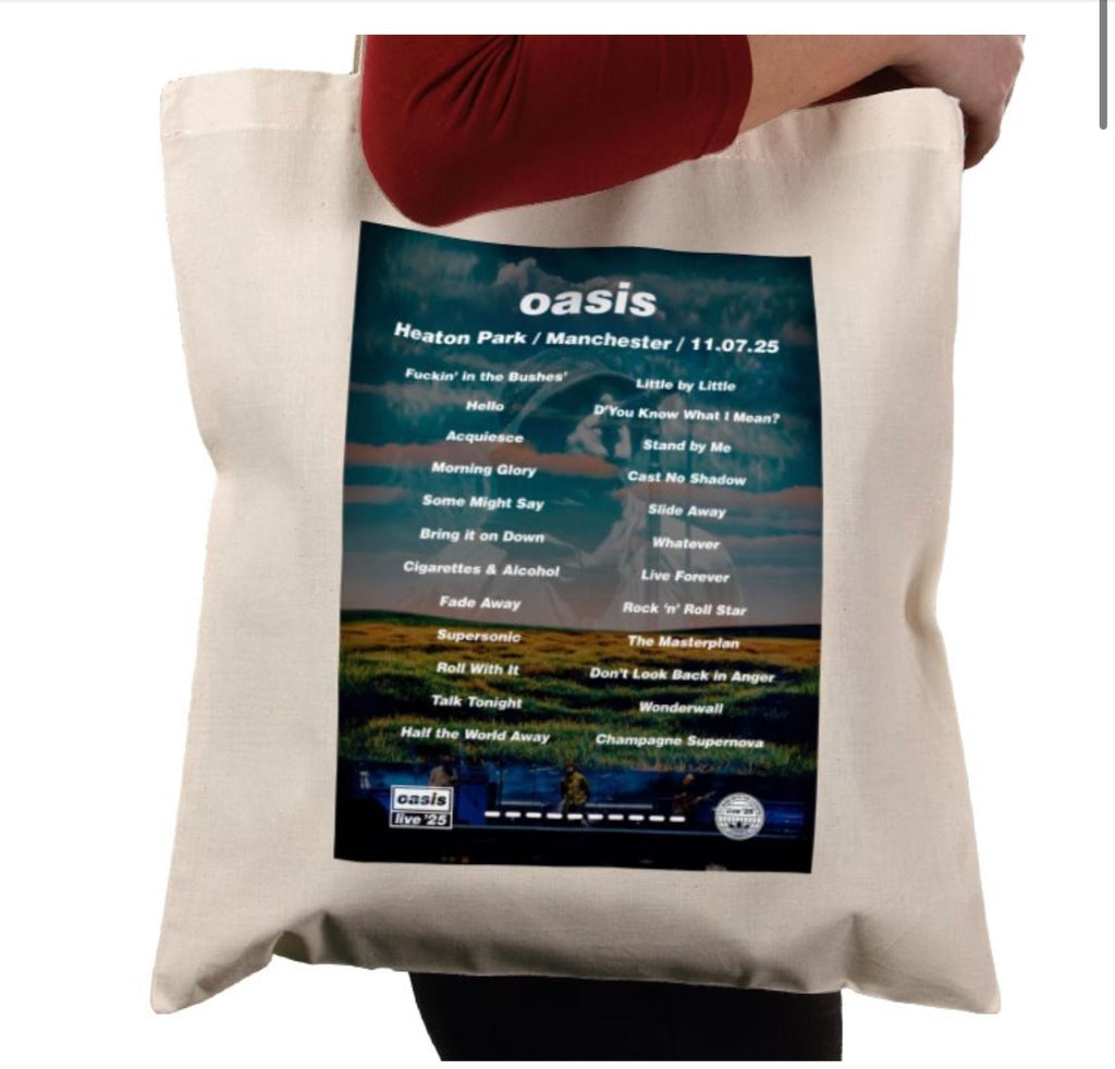 Oasis Edinburgh Setlist Tote Bag - All Dates