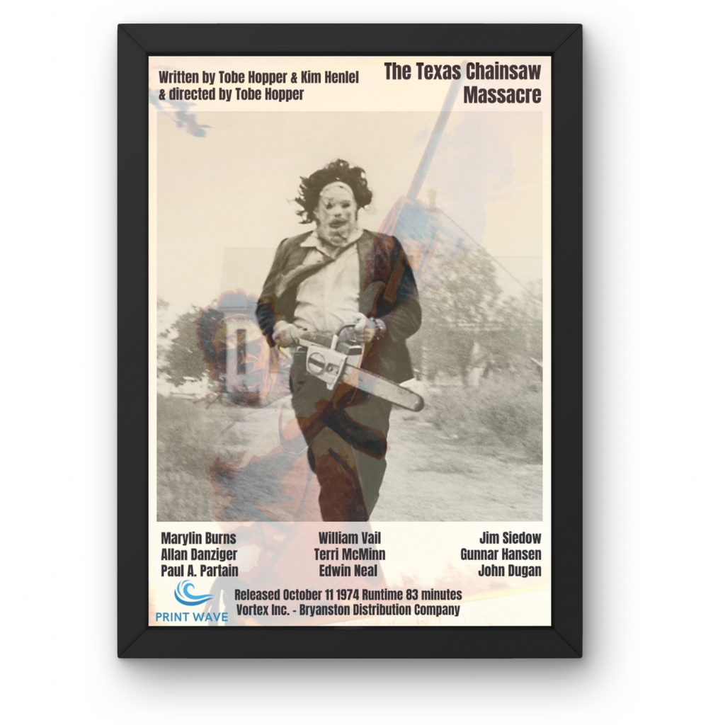 Horror Movie Posters A1-A5 with Frame Option - Texas Chainsaw - Halloween - Silence of the Lambs + Many More