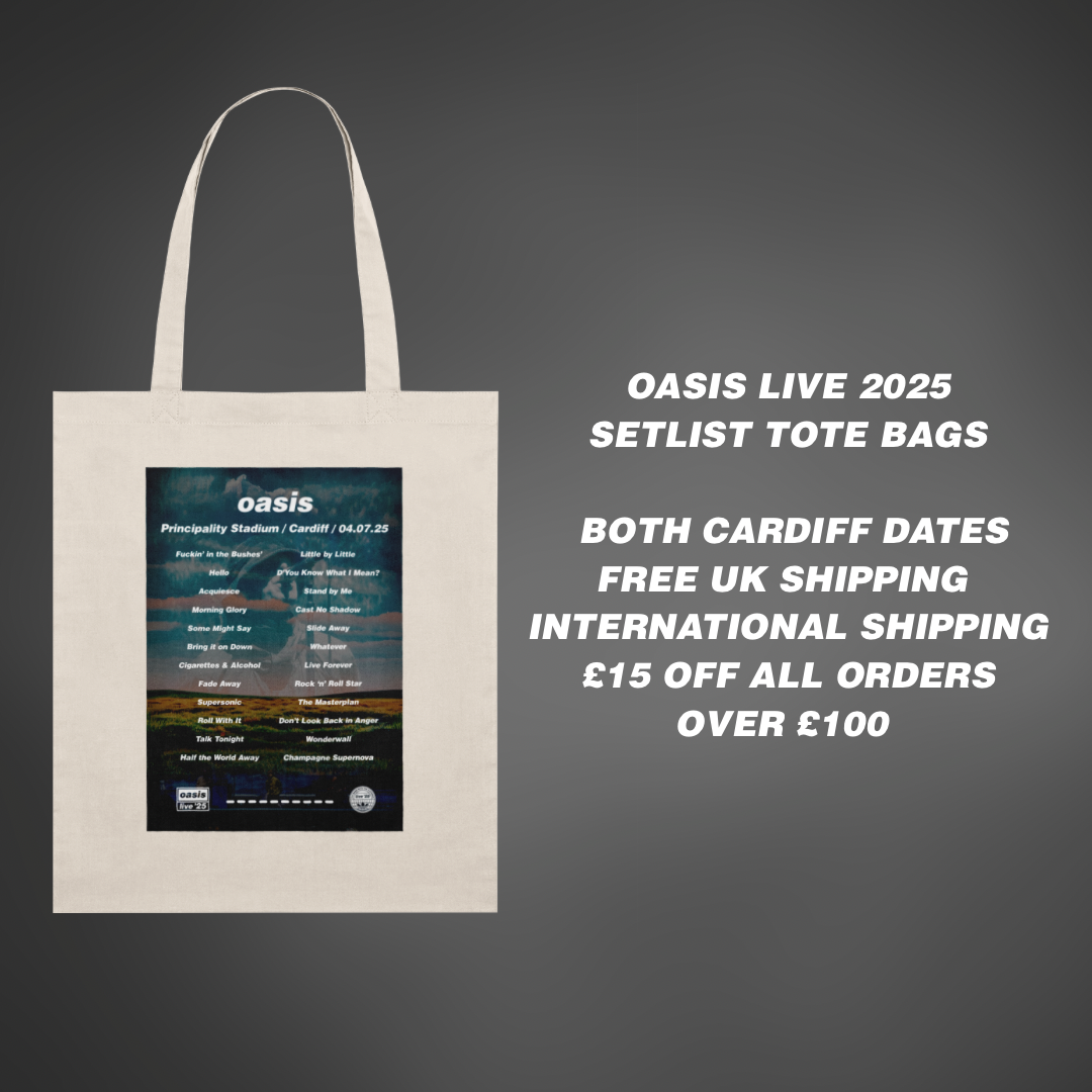 Oasis Cardiff Setlist Tote Bag - Both Dates
