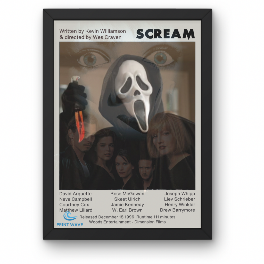 Horror Movie Posters A1-A5 with Frame Option - Texas Chainsaw - Halloween - Silence of the Lambs + Many More
