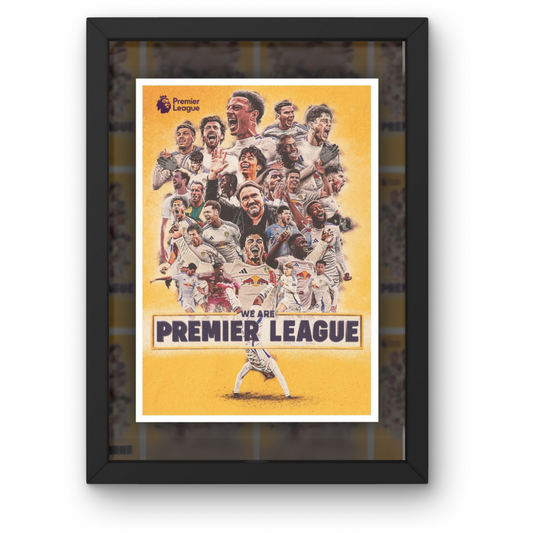 Leeds United 2025 Promotion Poster A1-A5 Frame Option