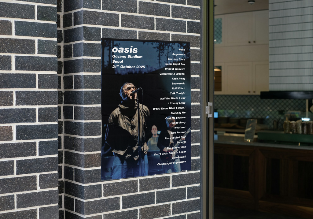 Oasis Seoul Framed Setlist Prints