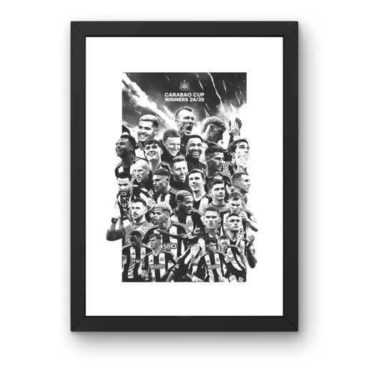 Newcastle Cup Winners 2025 Poster A1-A5 with frame option