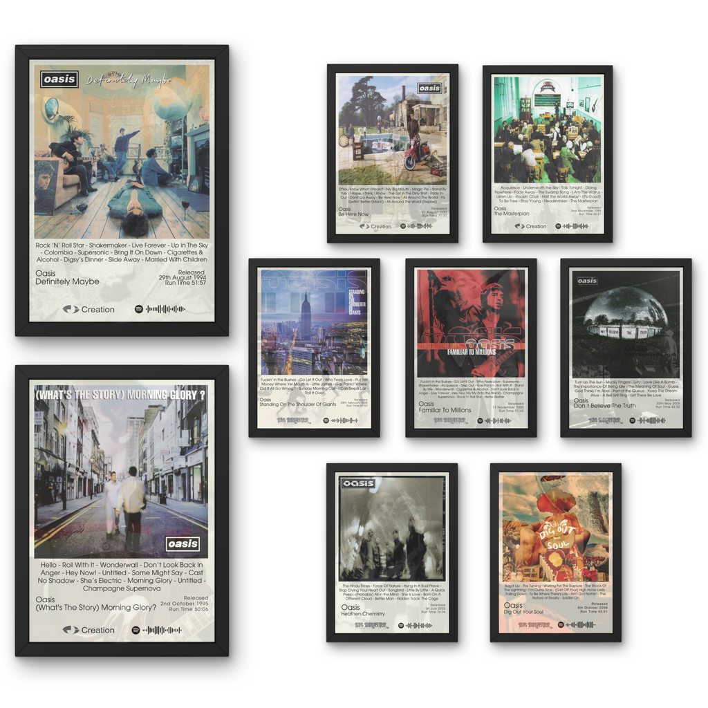 DIGITAL Oasis Album Posters